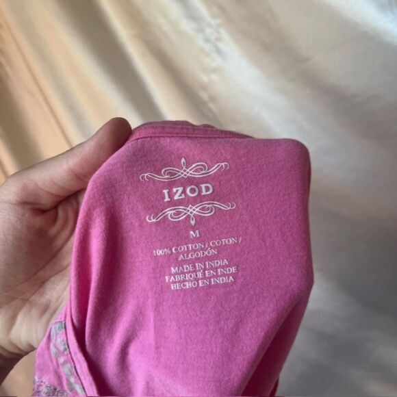 Izod Pink sequin grunge top - Picture 6 of 6